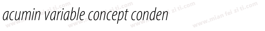 acumin variable concept condensed b字体转换